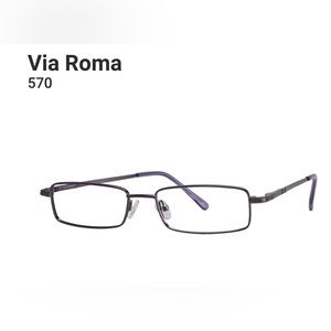 Via Roma 570 RX-Ready Women’s Matte Black Metal Eyeglasses Frames